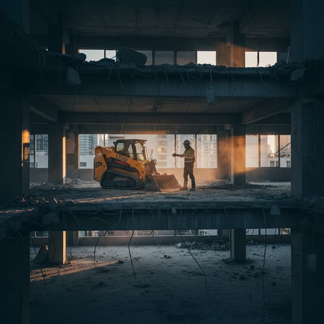 CPCCDE3024 Operate mobile plant on suspended floors on demolition sites